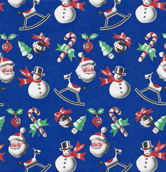 1940s Christmas Wrapping Paper/tissue Paper Santa Face Snowman - Etsy Hong Kong 1940s Christmas Wrapping Paper/tissue Paper Santa Face Snowman - Etsy Hong Kong