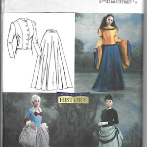 Butterick 4154 Women&#39;s Costumes Renaissance French Revolution Victorian Size 6-8-10 UNCUT FF Women&#39;s Sewing Pattern