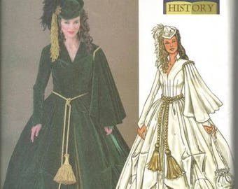 Scarlett O'Hara Pattern Green Drapery Dress SEWING PATTERN Uncut FF  Butterick 4051 Sizes 12-14-16 Bust 34 36 38 Women's Sewing Pattern