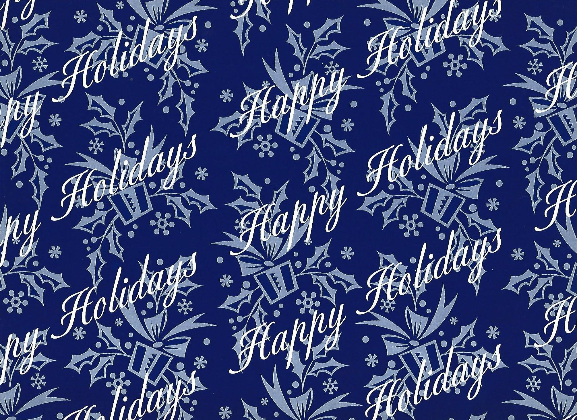 Blue Christmas Wrapping Paper