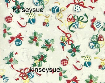 Vintage wrapping paper Christmas rolls gift wrap bells CPS Rare