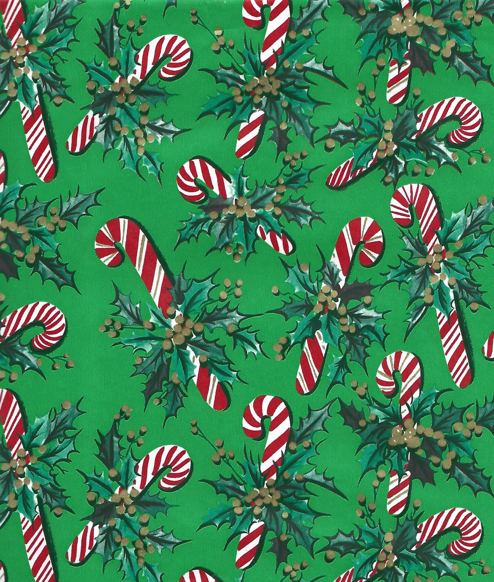 Large Dark Forest Green Candy Cane Stripes Wrapping Paper by