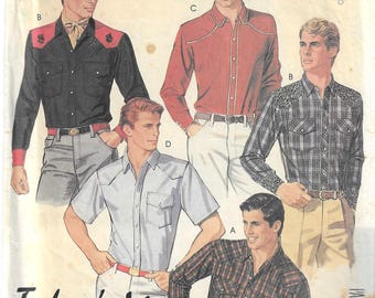 1970s Men's Cowboy Western Nashville Style Shirt With Yokes