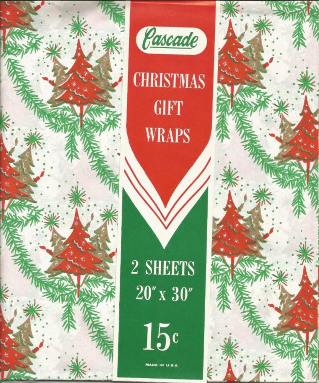 Vintage 1950s Christmas Wrapping Paper Christmas Gift Wrap NOS - Etsy