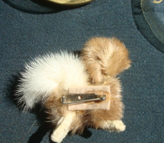 1950s Genuine Mink Poodle Pin or Brooch in Origin… - image 4