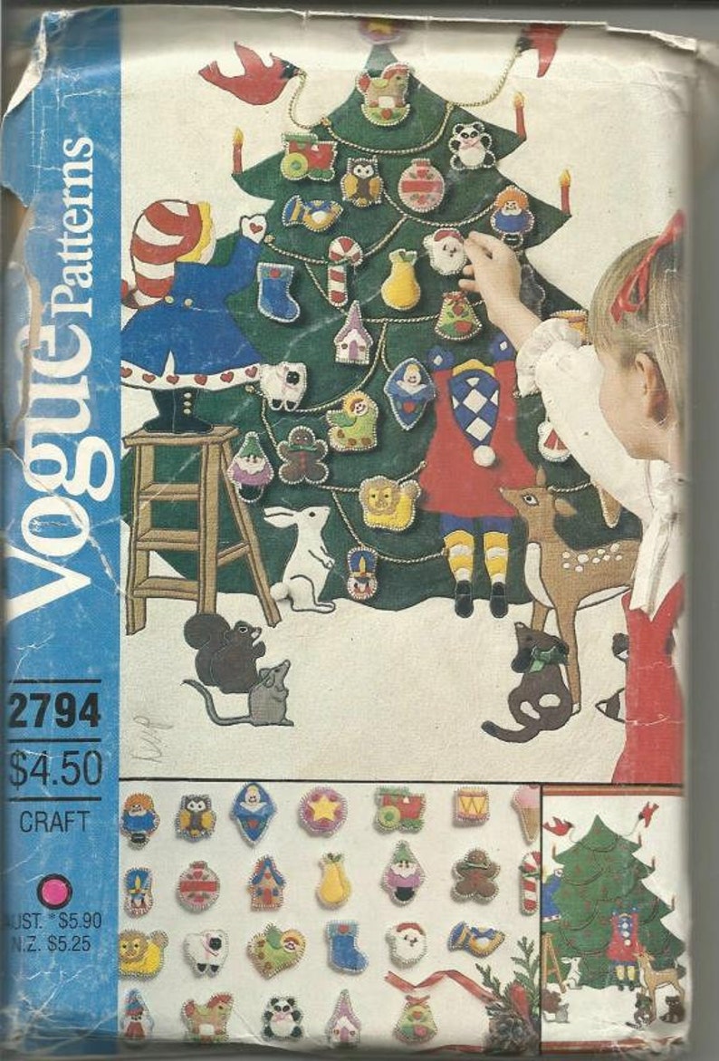 1980s Advent Calendar & Ornaments Pattern DIY Christmas Wall Etsy