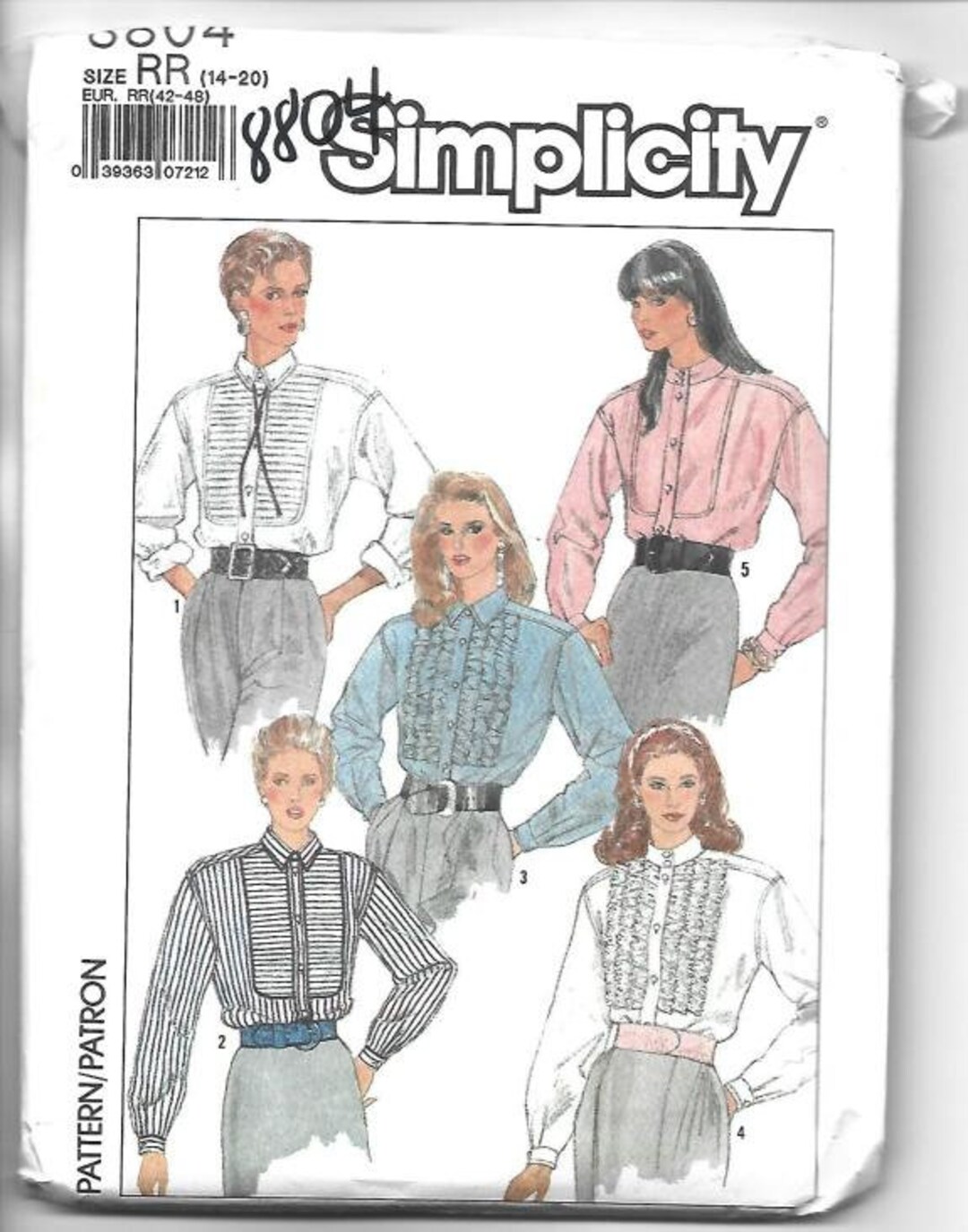 1980s Long Sleeved Shirt Tucked or Ruffled Front Yokes Collar ...