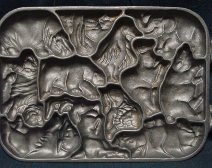 John Wright Cast Iron Animal Puzzle Mold Dated 1984 Etsy