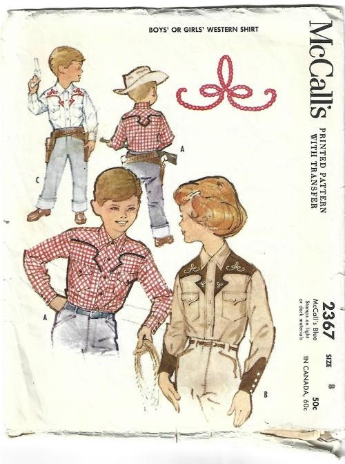 s Boys' or Girls' Western Shirt Long Sleeves Front   Etsy