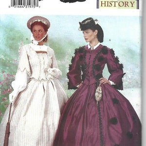 Butterick 6694 Misses&#39; Civil War Costume Top and Skirt Making History Size 6-8-10 Bust 30.5-31.5-32.5 UNCUT FF Women&#39;s Sewing Pattern