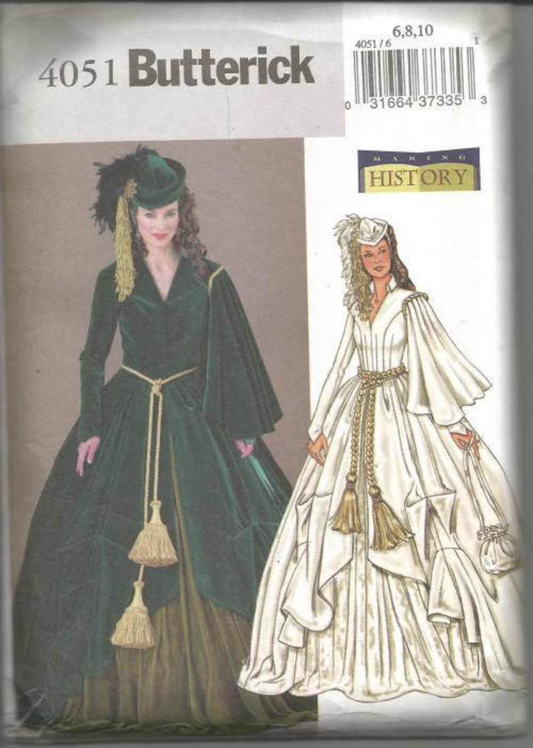 O'hara Green Dress SEWING PATTERN Gone - Etsy