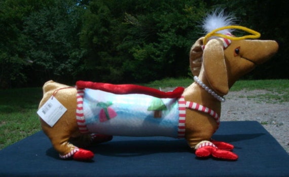 Christmas DACHSHUND Weiner Dog Purse Handbag NOS w