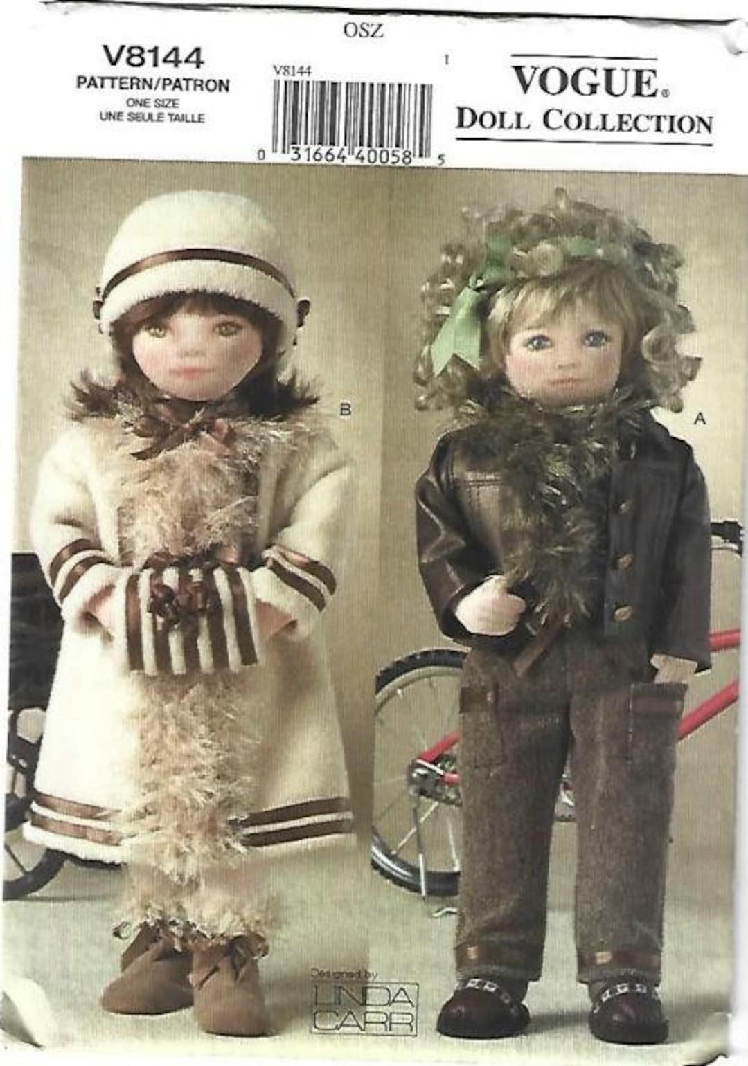 Doll Clothes for Eighteen Inch Dolls Designed by Linda Carr Vogue 8144