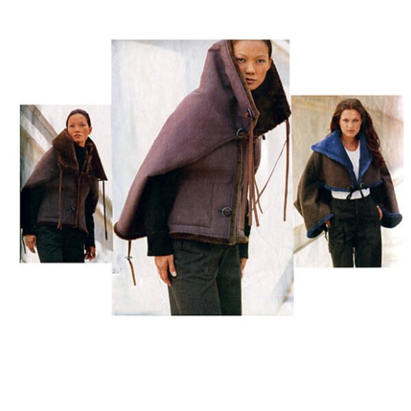 Issey Miyake Vogue Designer Original Jacket Lined Collar Variations Avant Garde Vogue 2485 Uncut FF Women's Sewing Pattern Size L - XL
