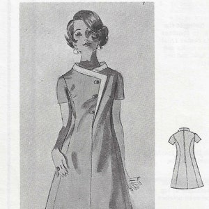 Family Weekly Mail Order 1970s Misses&#39; Dress Contrast Collar Short Sleeves Bust 34 UNUSED FF Women&#39;s Vintage Sewing Pattern