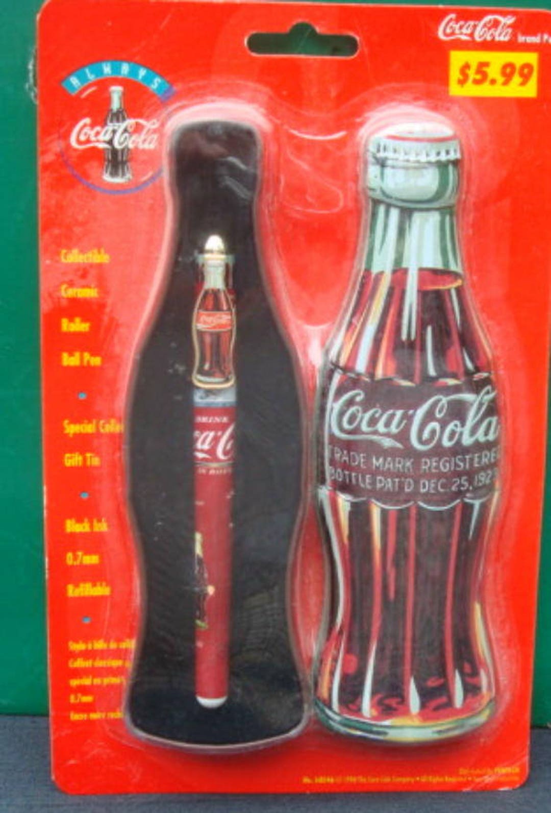 Vintage Coca Cola Ceramic Roller Ball Pen Unopened Dated 1996 ...