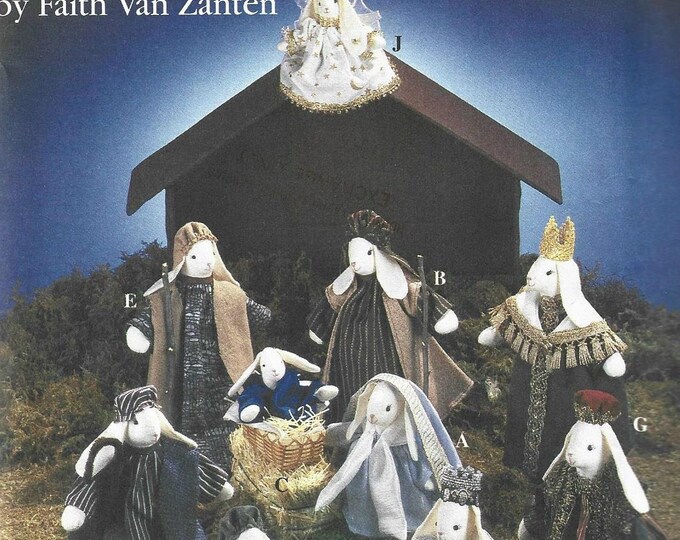 Rabbit Creche 1990s Bunny Rabbit Nativity Scene Faith Van Zanten Christmas Nativity ...