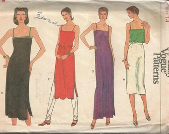 1970s Evening/Cocktail/Sundress/Tunic/Camisole Easy to Sew Vogue 7344 UNCUT FF Bust 36 Women's Vintage Sewing Pattern