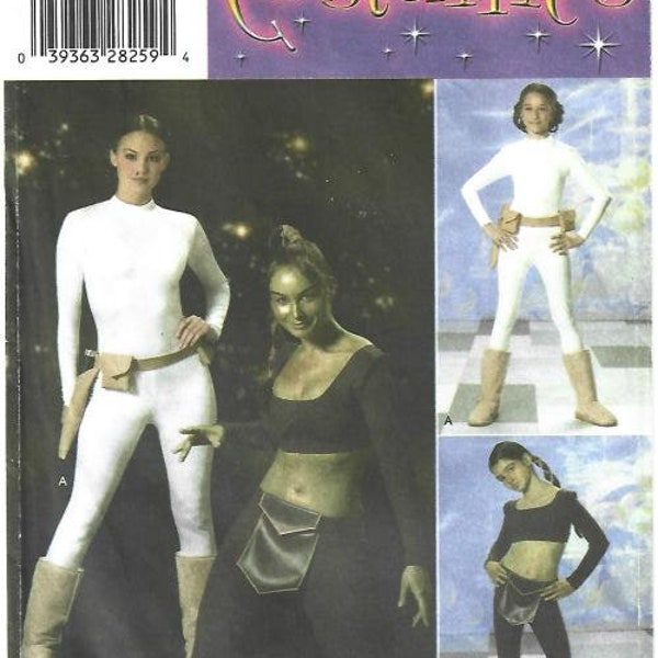 Padme Amidala Costume Misses' and Girls' Two Tops Leggings Holster Simplicity 4433 One Piece Cut Girls S-L Misses XS-L Womens Sewing Pattern