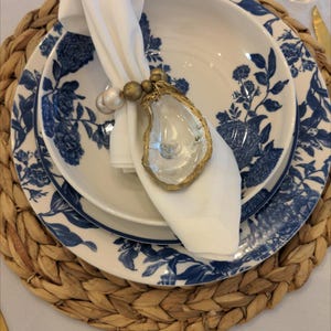 Oyster Shell, Napkin Ring, Napkin Holder, Coastal Home Decor, Bottle Charm, Ornament, Home Decor