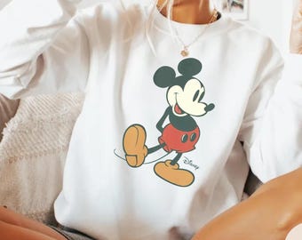 Disney Vintage Mickey Mouse Sweatshirt, Vintage Disney Mickey Mouse Shirt, Disneyworld Holiday Vacation Sweatshirt, Disney Retro Sweater