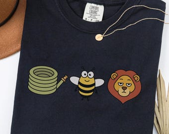 Comfort Colors Funny Lesbian Pride Shirt, Hose Bee Lion Tee, LGBTQ Rainbow Shirt, Cute Pride Graphic, Queer Gift for Her