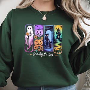 Sweat-shirt mignon de la saison fantasmagorique, sweat-shirt d&#39;Halloween, sweat-shirt d&#39;Halloween pour femme, pull mignon d&#39;automne, cadeau pour Halloween, chemise de la saison fantasmagorique