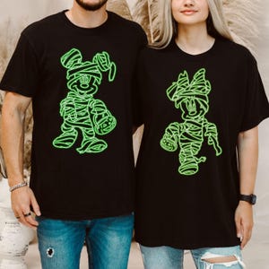 Neon Spooky Mickey And Minnie Halloween Comfort Color Shirts, Mickey&#39;s Not So Scary Shirts, Disney Trip Halloween 2025, Halloween Shirts