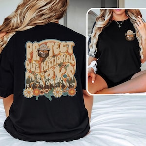 Protect Our National Parks T-Shirt: Environmental Activism Tee, Resist Bear Design