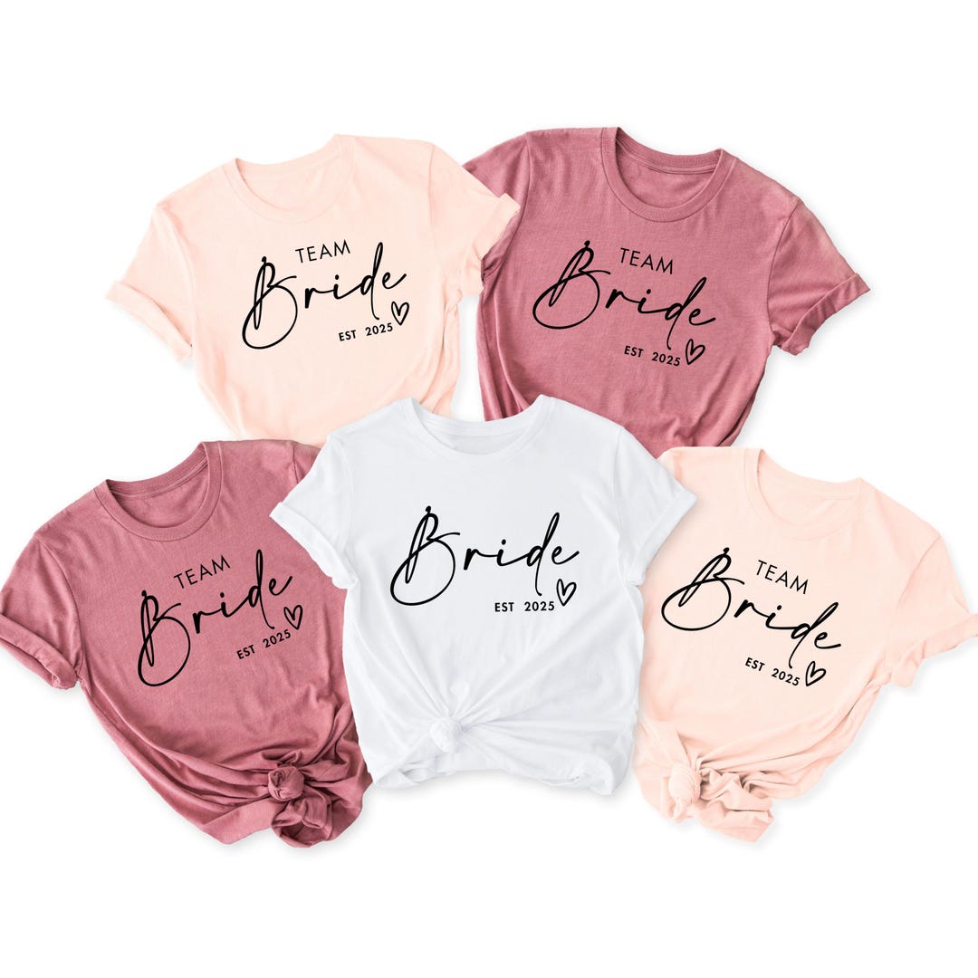Team Bride Shirts, Bride Shirt, Bachelorette Party Shirts, Bridesmaid ...