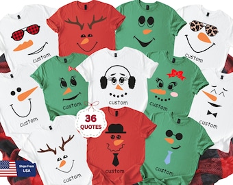 Custom Family Christmas Shirts, Group Matching Christmas outfits, Funny Christmas Crew Party Tees, Matching Family Christmas Shirts