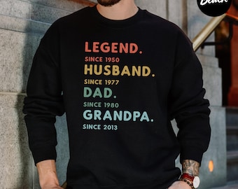 Legend Husband Dad Grandpa Custom Tshirt, Personalized Shirt, Gifts for Grandpa, Father's Day Shirt, Funny Dad Birthday Gift, Husband Gift