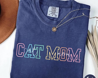Comfort Colors® Cat Mom Shirt, Gift For Cat Mom, Cat Gift For Mothers Day, Cat Mama Shirts, Cat Lover Shirt, New Cat Mom Shirt, Fur Mama