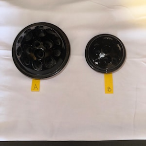 Cambridge Glass Ebony Black Flower Block (Frog)