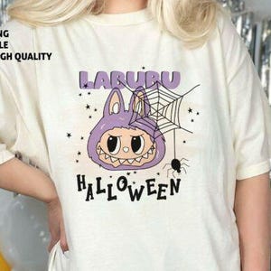 Paquete de arte digital Labubu: 4 adorables pósteres imprimibles / Arte mural de dibujos animados kawaii / Decoración estética para habitaciones / Descarga instantánea