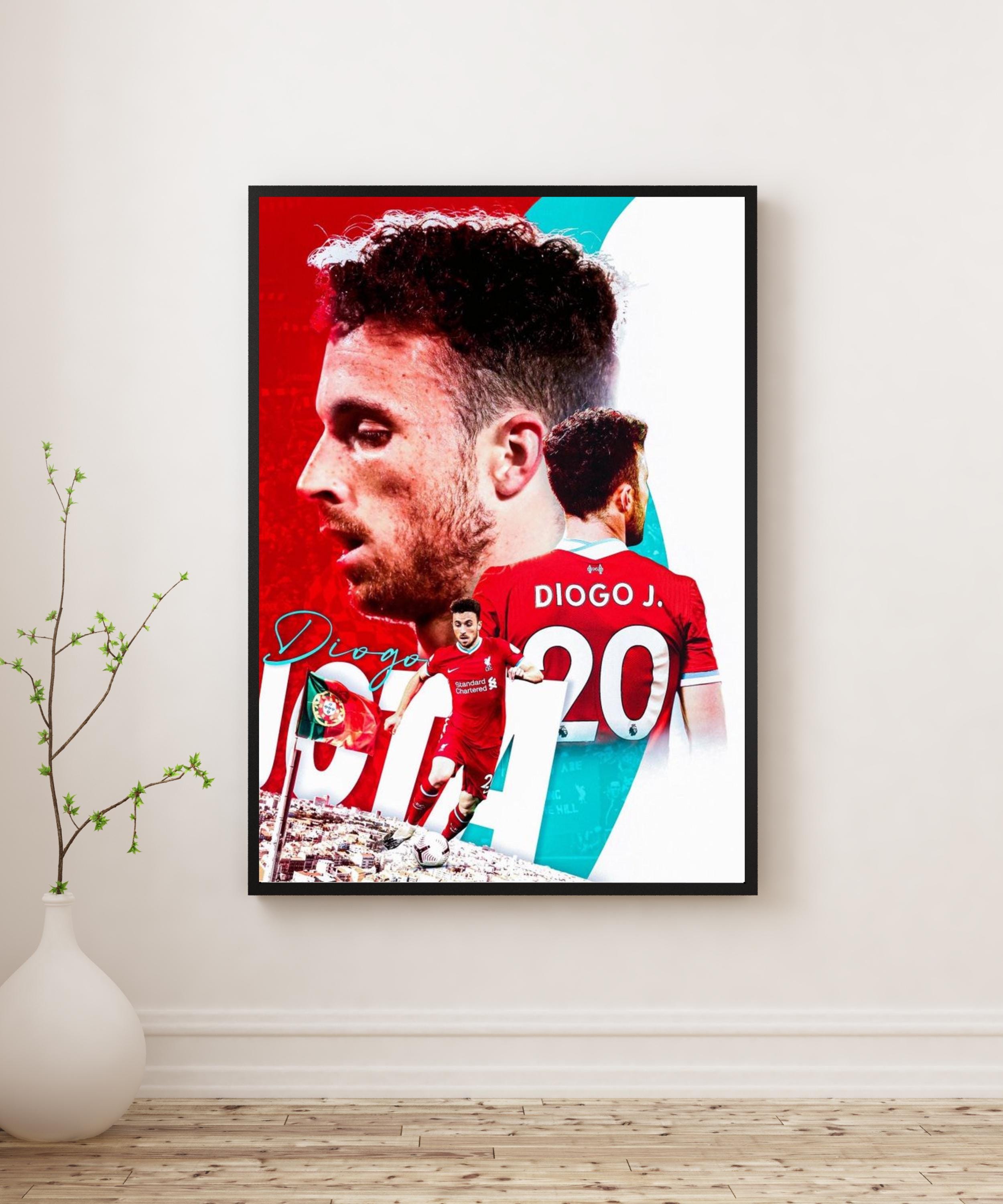 Diogo Jota PNG, Diogo Jota Feier PNG, Champes League Pose,Liverpool FC Kunst, Fußball Poster Digitaler Download