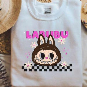 Labubu Digital Art Bundle – 4 Cute Printable Posters | Kawaii Cartoon Wall Art | Aesthetic Room Decor | Instant Download