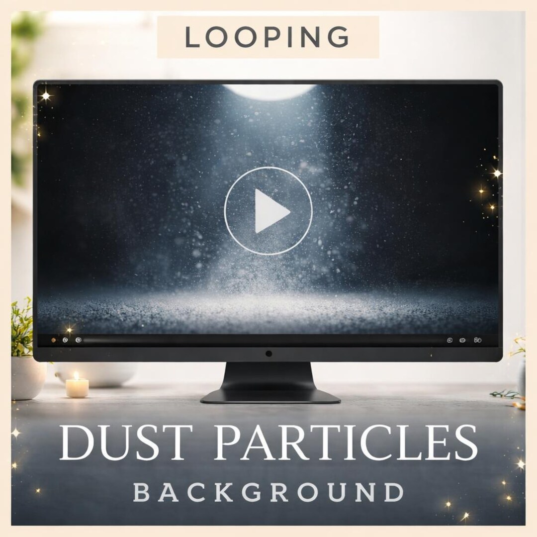 Particle Spotlight Dust Particles Spotlight Background | Seamless Loop Animated Video (MP4 ...