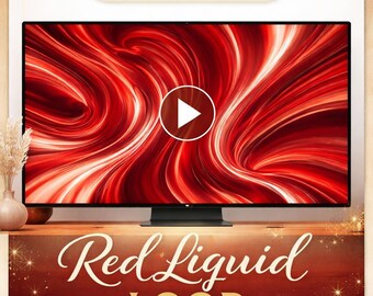 Red Abstract Liquid Loop Background | Seamless Animated Video | Red Video Background for Edits, Social Media, VJ, YouTube