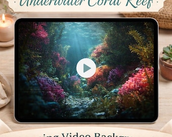 Underwater loop video | Coral reef animated background, seamless loop video | Ocean water video background for videos and streami