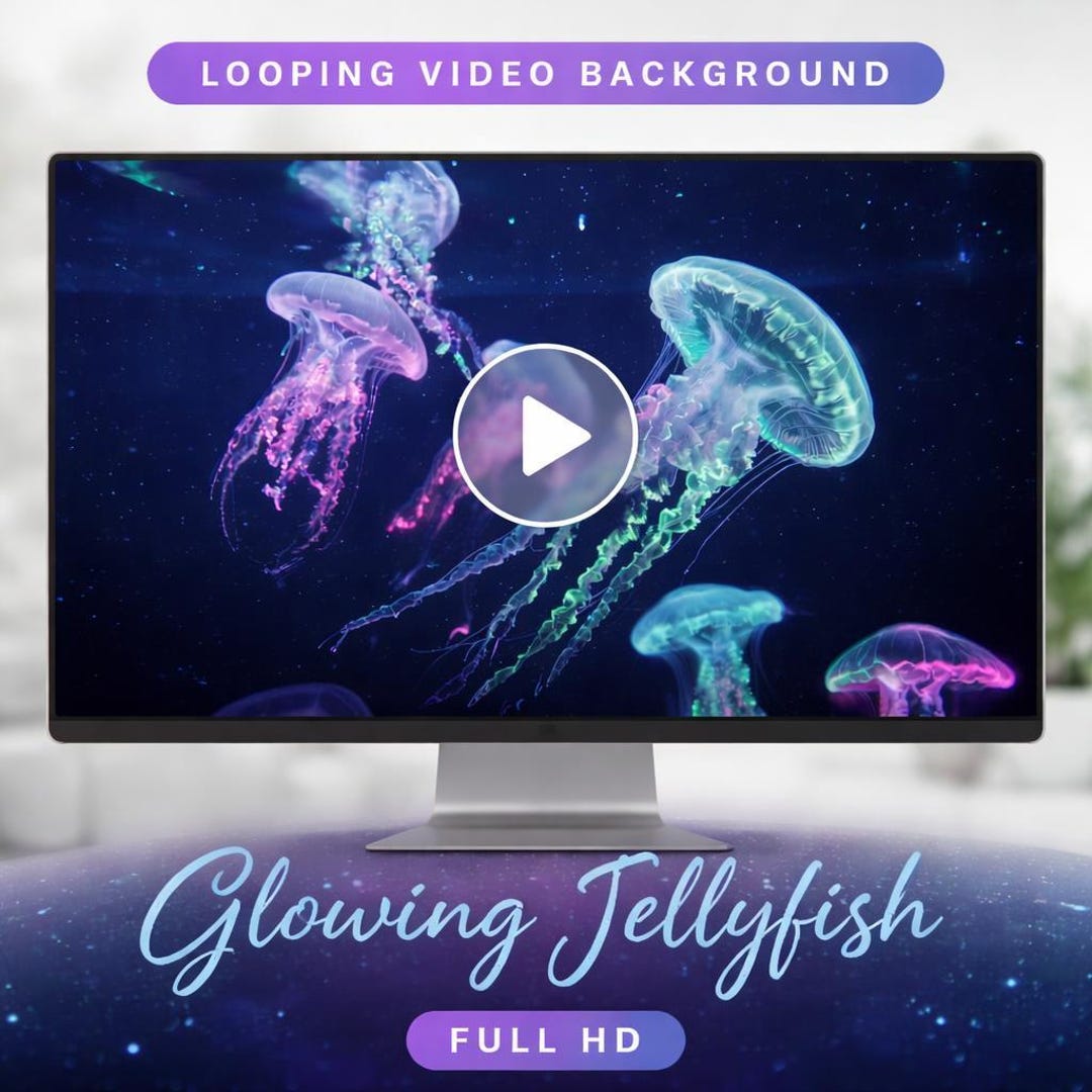 Neon Jellyfish Animated Background | Cyberpunk City Neon Loop Video ...