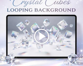 Animated Background Loop | Crystal Cube Seamless Video | Abstract Looping Background for Videos and Visuals