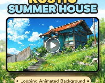 Japanese Countryside Cottage Animated Background | Seamless Loop Video | Cozy Kawaii Anime Aesthetic for Streaming & Overlays