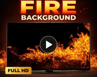 Looping fire background video | Seamless flames loop, animated screen | Fire & smoke video background