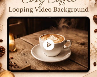 Steaming Latte Loop Background | Cozy cafe ambience, lofi aesthetic, abstract seamless animation | Video for streams and creators