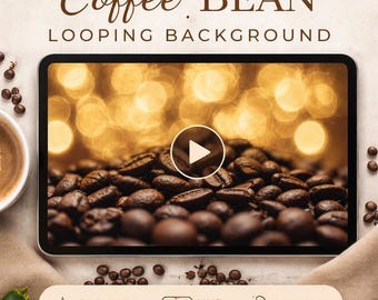 Coffee background bokeh loop video | Abstract seamless animated backdrop | Cozy cafe ambience, lofi, beans aesthetic