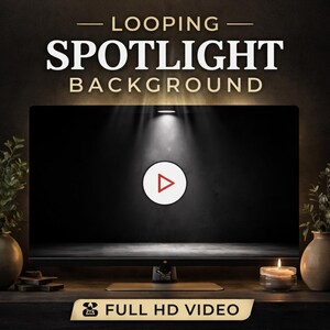 Animated Background Loop | Dark Empty Spotlight Stage | Seamless Video Background for Intros, Events, Presentations