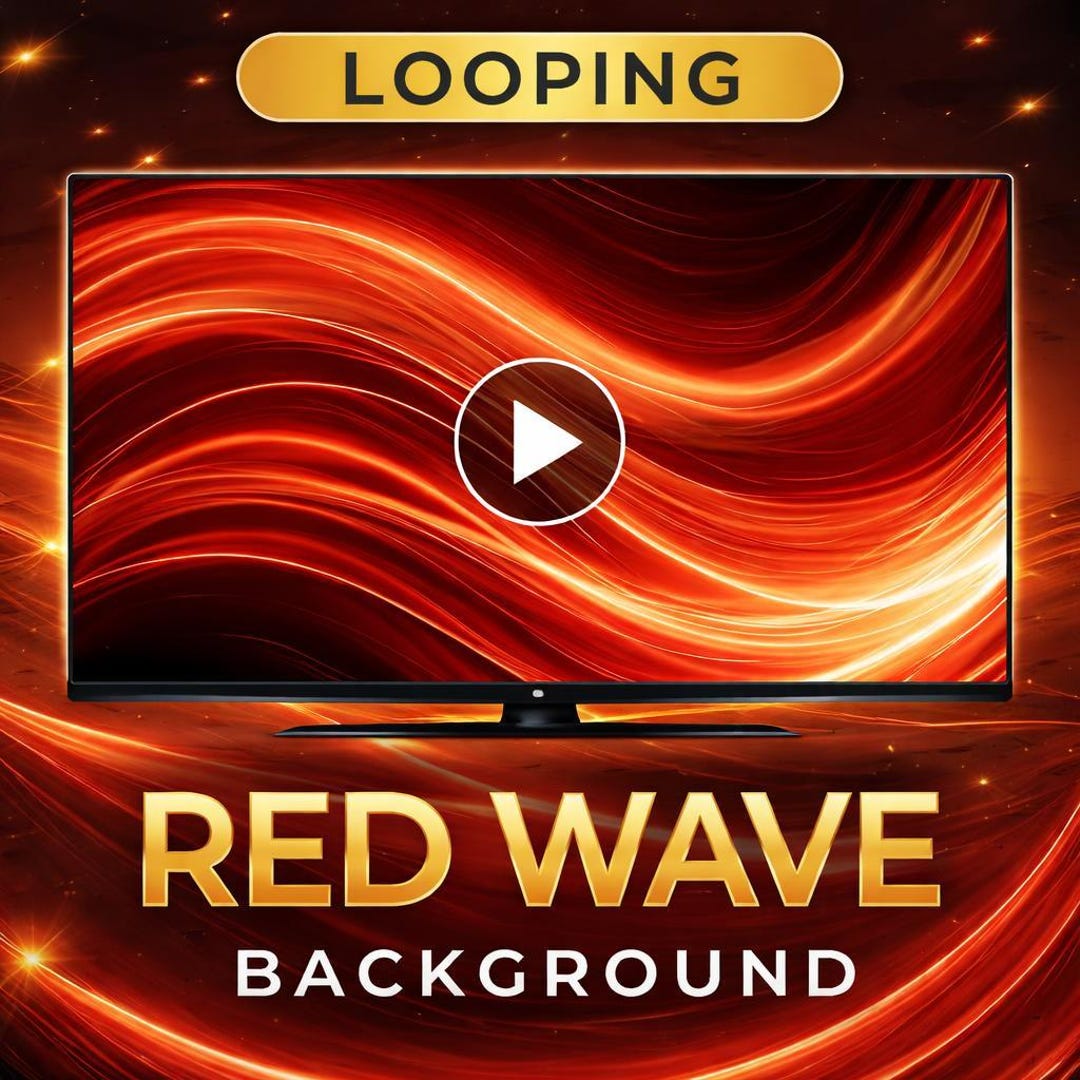 Red Abstract Wave Loop Background | Seamless Motion Background, Ocean ...