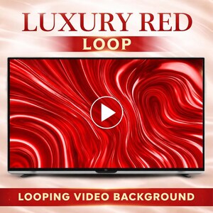 Röd flytande marmor loopvideo | Abstrakt sömlös animerad bakgrund | Röd videobakgrund för sociala medier, VJ, YouTube, Reels