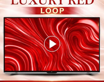 Red Liquid Marble Loop Video | Abstract Seamless Animated Background | Red Video Background for Social, VJ, YouTube, Reels